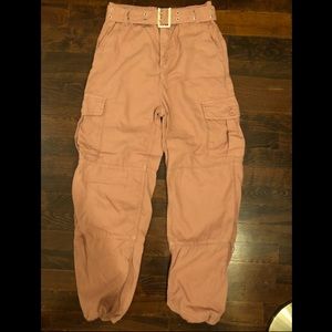 TOPSHOP Dusty Pink Cargo Pants